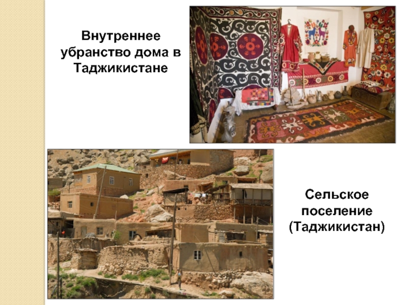 Внутреннее убранство дома в ТаджикистанеСельское поселение (Таджикистан)