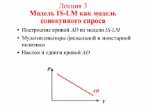 Лекция 3 Модель IS-LM как модель совокупного спроса