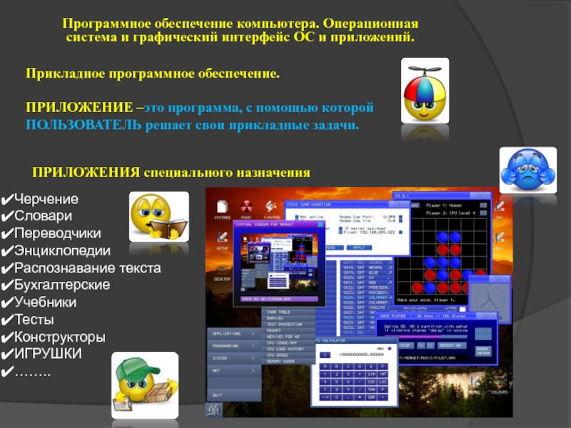 Какие программы называют. Программное обеспечение Операционная система. Прикладные программы ОС. Программный Интерфейс прикладных программ. Специальные компьютерные программы.