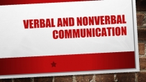 verbal and nonverbal communication