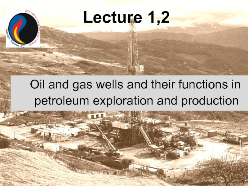 Lecture 1,2
Oil and gas wells and their functions in petroleum exploration and