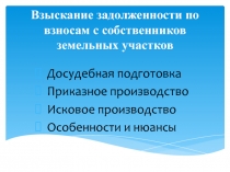 Взыскание задолженности по взносам с собственников земельных участков