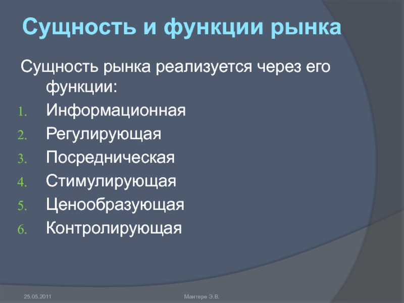 Рынок условия возникновения функции рынков