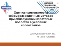 Оценка применимости сейсморазведочных методов при обнаружении карстовых