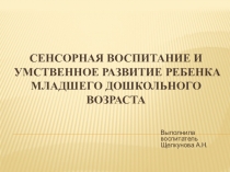 Сенсорная воспитание и умственное развитие ребенка младшего дошкольного возраста