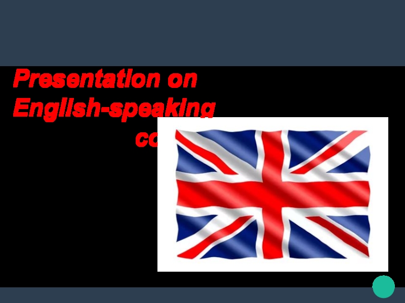 Presentation on English-speaking
countries
