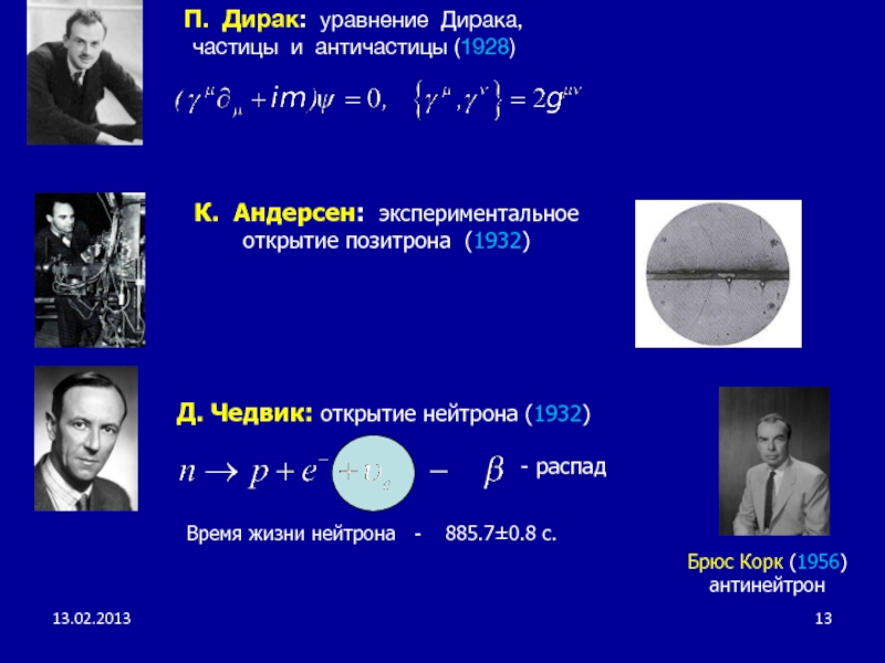 Открытие позитрона презентация