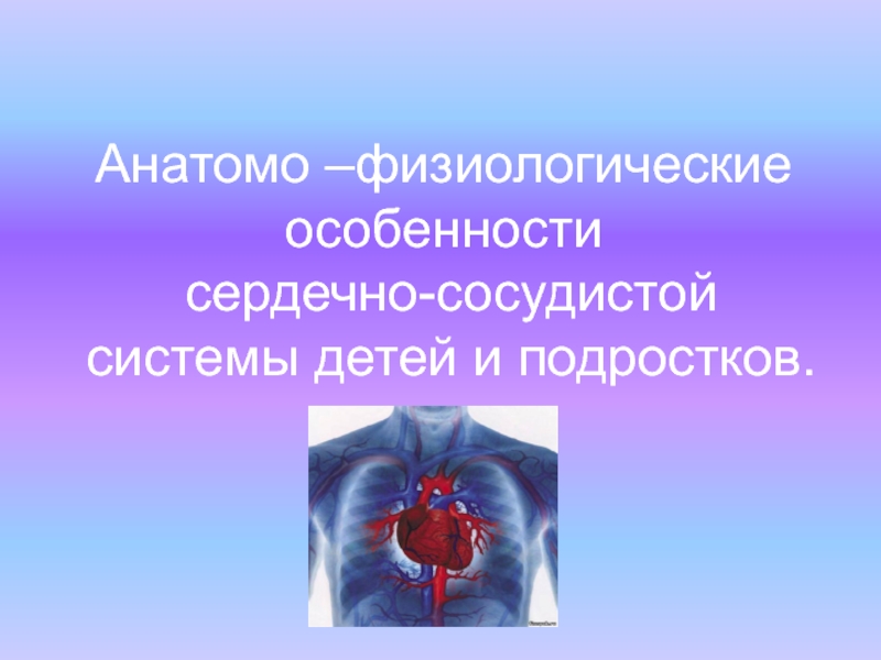 Анатомо-физиологические особенности сердца 3 класс