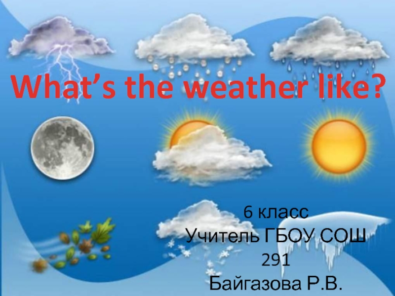 Презентация What’s the weather like? 6 класс