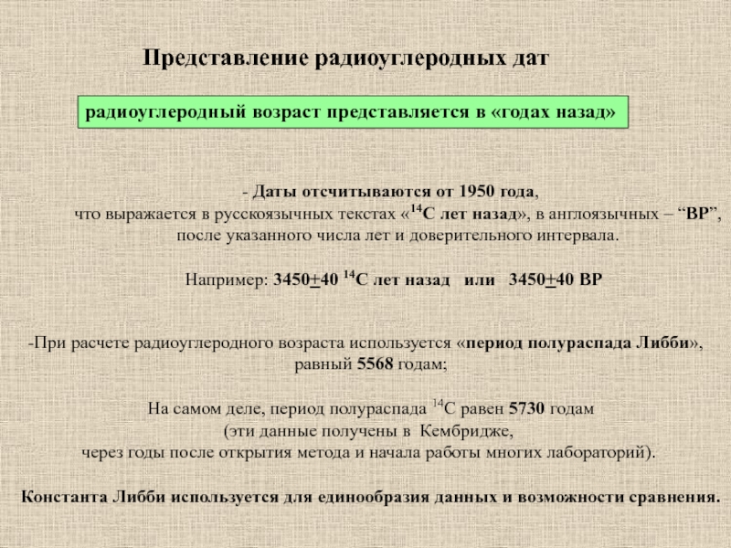 Метод радиоуглеродного анализа презентация