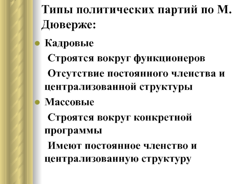 Дюверже м политические партии м академический проект 2000