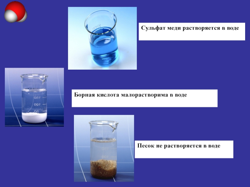 Растворение сульфата натрия в воде