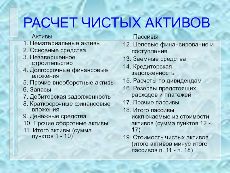 Чистые активы 2