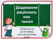 Сложение рациональных чисел