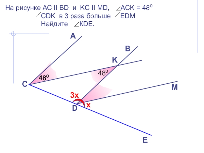 Ас параллельно вд. AC параллельно bd AC = bd. АС bd CK DM угол ACK 48. Дано AC параллельно bd, CK параллельно DM. Обратная теорема 7 класс геометрия.