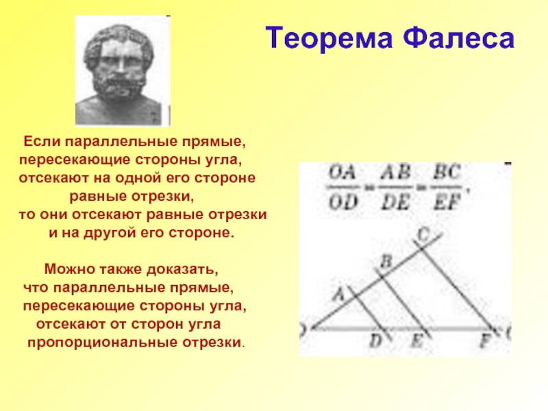 Теорема фалеса чертеж