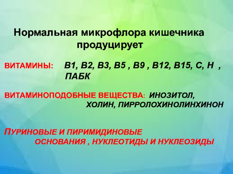 21 нормально. Витаминоподобные в5. Витаминоподобные вещества Холин инозит витамин в15. Какие витамины продуцирует микрофлора кишечника.