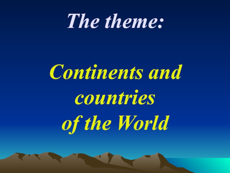 Continents and countries of the world \ppt\