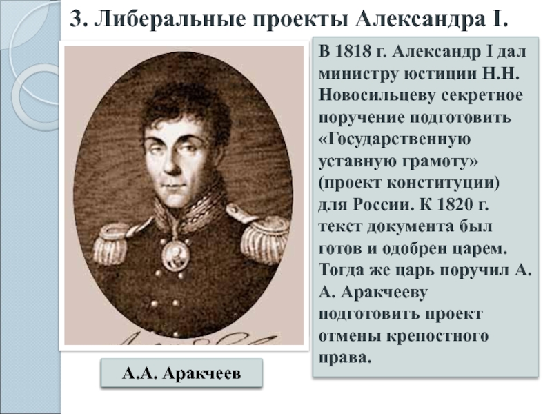 В 1808 александр 1 поручил подготовить общий проект государственных преобразований в россии