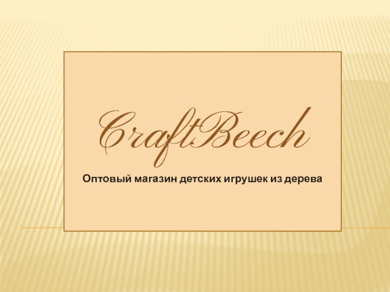 CraftBeech
Оптовый магазин детских игрушек из дерева