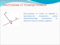 Расстояние от точки до прямой