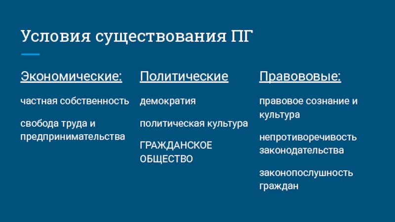 Существование гражданского общества. Демократическая политическая культура. Правовое сознание и правовое бытие. Условия существования Демократической политической системы.