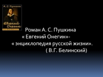 Презентация по литературе в 9 классе по роману А.С.Пушкина 