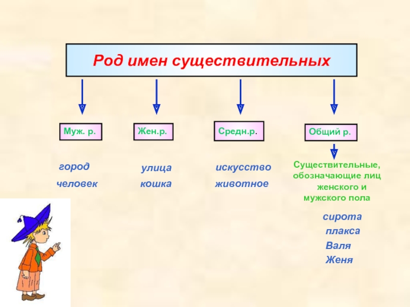 Категория рода имен существительных в русском языке.