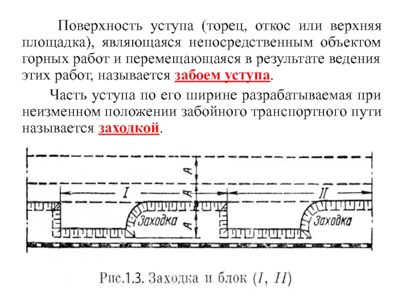 Уступ на чертеже