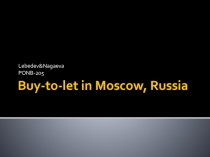 Buy-to-let in Moscow, Russia