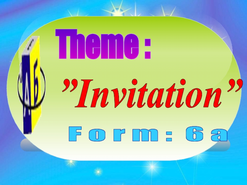 6 Form  Invitation