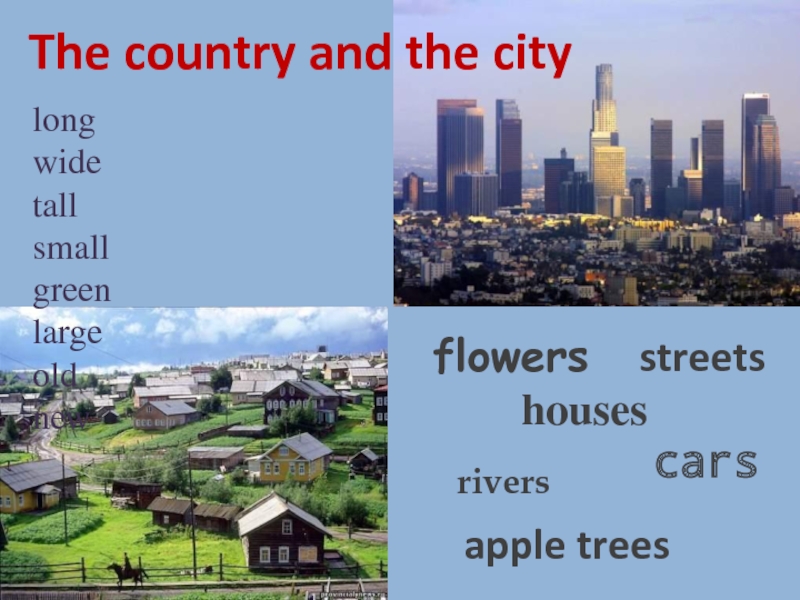 Презентация The country and the city 4 класс