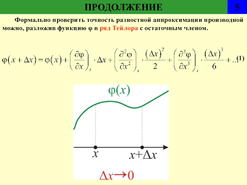 Аппроксимация разностной схемы