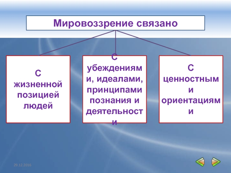 Мировоззренческая ориентация. Принципы и идеалы идеального я.