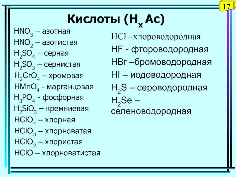 Назвать соединение h2s. Хлорноватая кислота формула. Хлорноватистая кислота формула. Хлорная и хлорноватистая кислоты. Названия хлорсодержащих кислот.