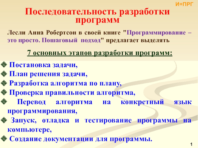 Разработка программ Базовые алгоритмы Псевдокод Выбор решения