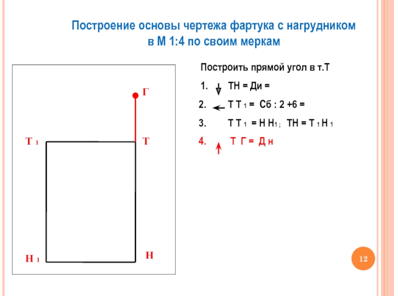 Чертеж фартука строят на половину фигуры по ширине или по длине