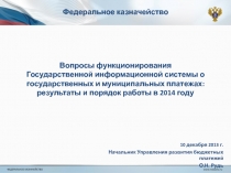 Функционирование информационной системы о государственных платежах