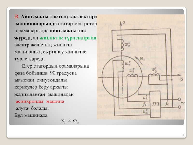 Электр қозғалтқыш және тұрақты токтың электр генераторы презентация