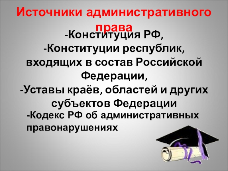 Административное право презентация 10 класс