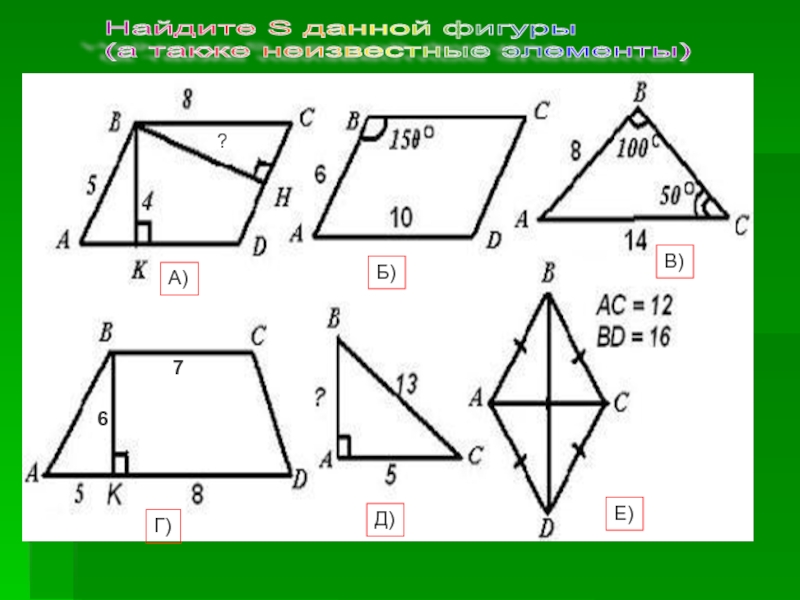 Площадь многоугольника 8 класс презентация мерзляк