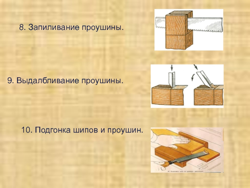 Технология урок 7. Технология шипового соединения деталей из древесины. Выпиливание шипов и проушин. Элементы шипа и проушины. Разметка и запиливание шипов и проушин.