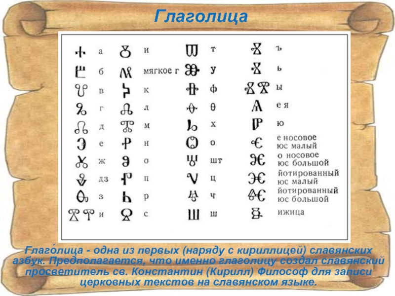 Какой глаголица. Древние азбуки глаголица и кириллица. Древняя Азбука глаголица и кириллица.