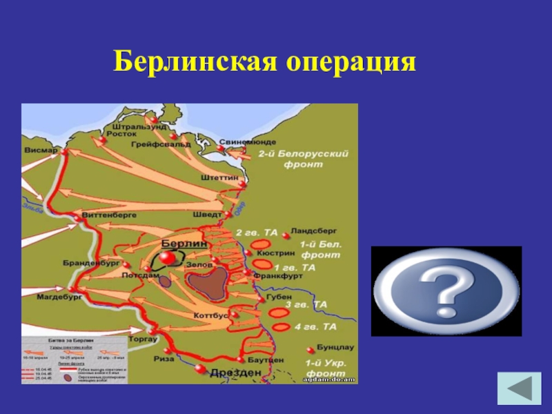 Берлинская операция планы сторон таблица