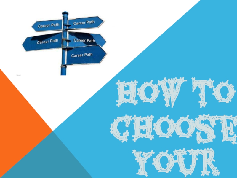 Презентация How to choose your future career