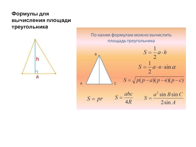 Программа вычисления площади треугольника по формуле герона