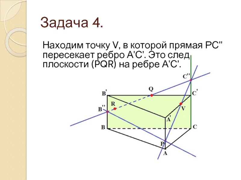 Способ следов. Нахождение следов плоскости. Прямая пересекающая ребро. Построение сечений .метод следов презентация. Найти точку на следе плоскости.