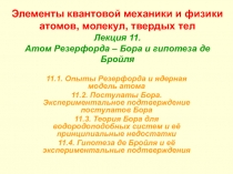Атом Резерфорда – Бора и гипотеза де Бройля