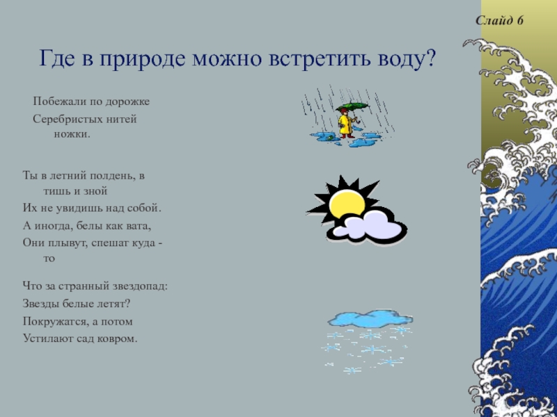 В природе можно встреть в. Где в природе встречается вода. Где можно встретить воду. В природе воду можно встретить. Картинки где можно встретить воду.