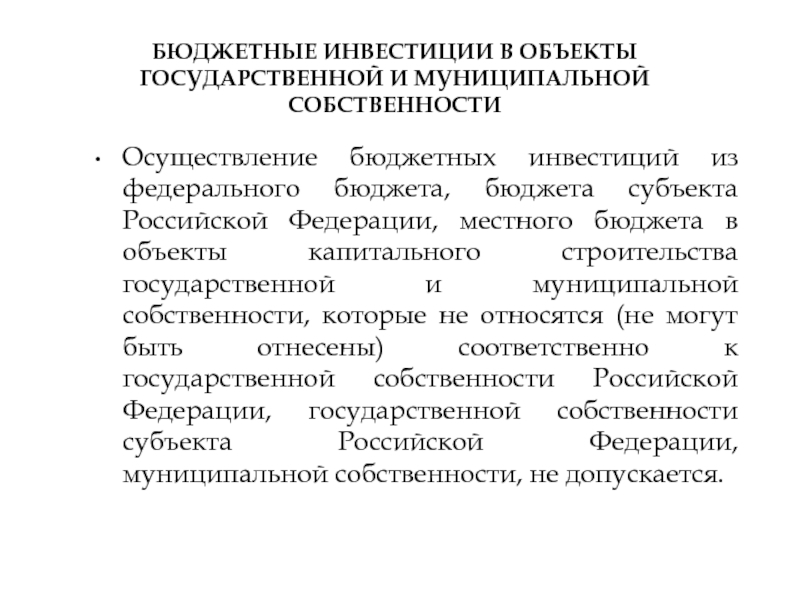 Бюджетные инвестиции